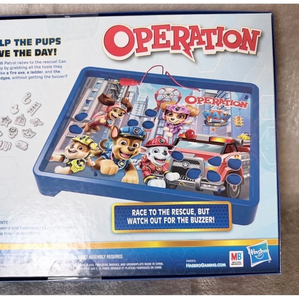 New Hasbro Operation Board Game Kids Toys Paw Patrol Fun Family Activity Puzzle